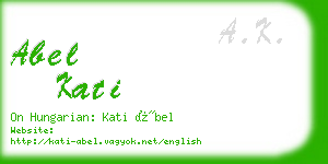 abel kati business card